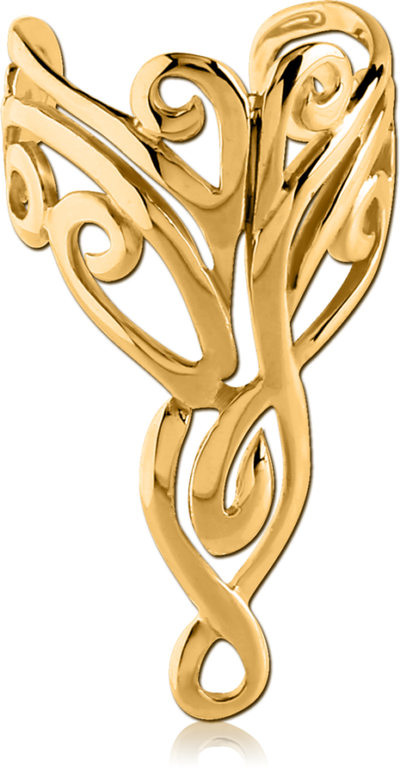 GOLD PVD COATED SURGICAL STEEL EAR CUFF
