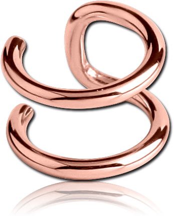 ROSE GOLD PVD COATED SURGICAL STEEL ILLUSION EAR CUFF