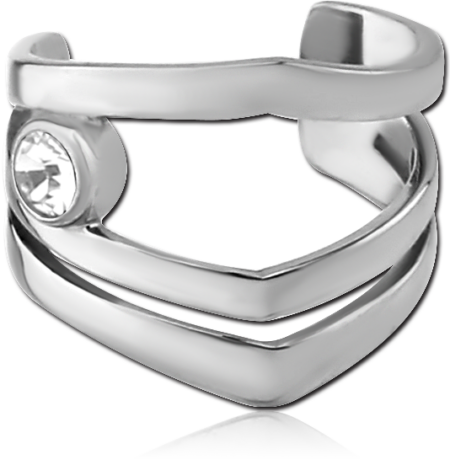 SURGICAL STEEL JEWELED EAR CUFF