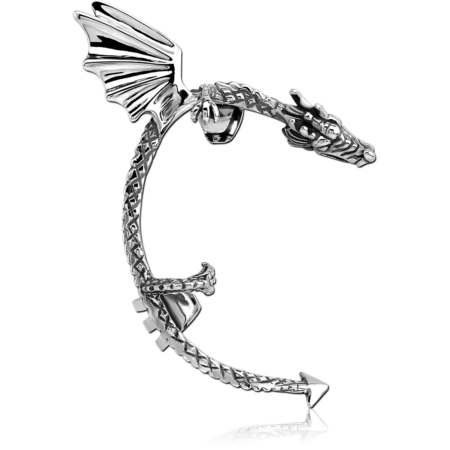 SURGICAL STEEL EAR CUFF -RIGHT - DRAGON