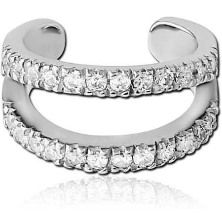 SURGICAL STEEL JEWELED EAR CUFF