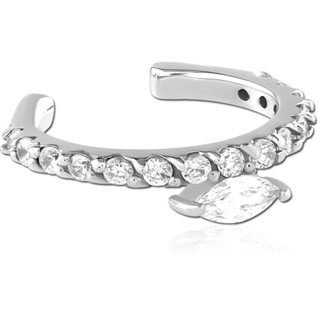 SURGICAL STEEL JEWELED EAR CUFF
