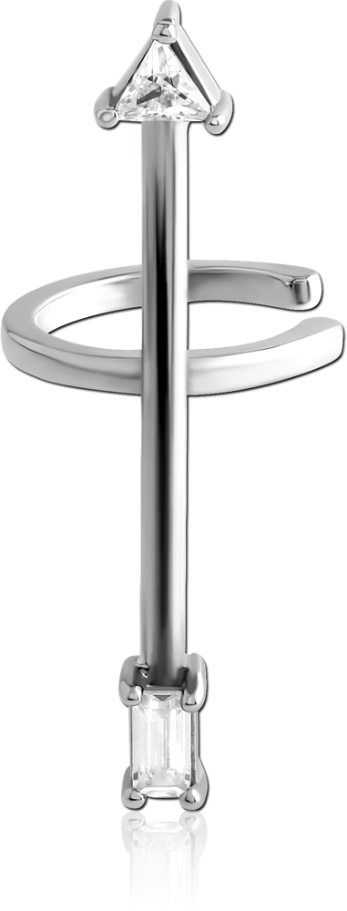 SURGICAL STEEL JEWELED EAR CUFF