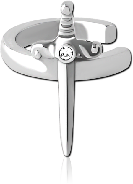 SURGICAL STEEL JEWELED EAR CUFF