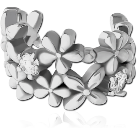 SURGICAL STEEL JEWELED EAR CUFF