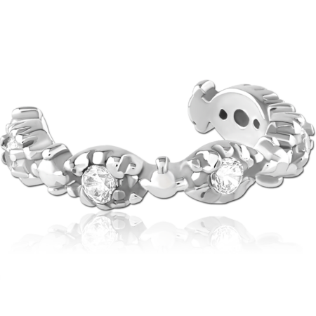 SURGICAL STEEL JEWELED EAR CUFF