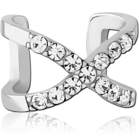 SURGICAL STEEL JEWELED EAR CUFF
