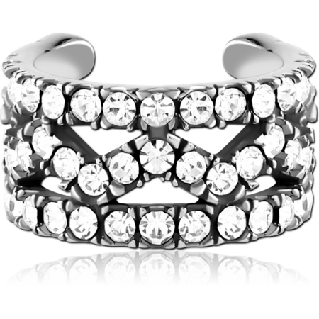 SURGICAL STEEL JEWELED EAR CUFF