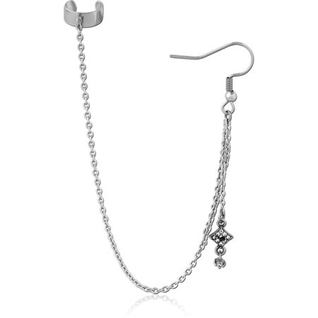 SURGICAL STEEL JEWELED EAR CUFF