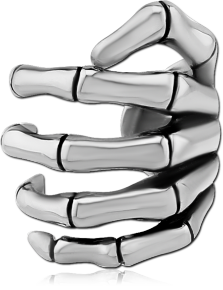 SURGICAL STEEL EAR CUFF - SKELETON HAND