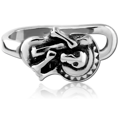 SURGICAL STEEL EAR CLIPS - SKULL