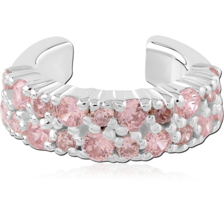 STERLING SILVER 925 JEWELED EAR CUFF