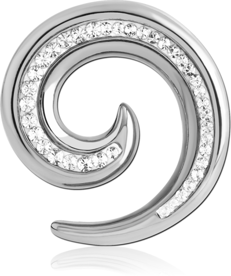 SURGICAL STEEL VALUE CRYSTALINE JEWELED EAR SPIRAL