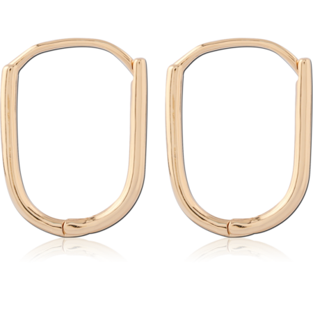 STERLING SILVER 925 GOLD PLATED 18K HOOP EARRINGS