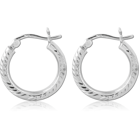 STERLING SILVER 925 PLATED HOOP EARRINGS