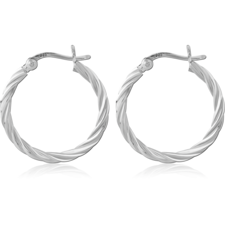 STERLING SILVER 925 PLATED HOOP EARRINGS