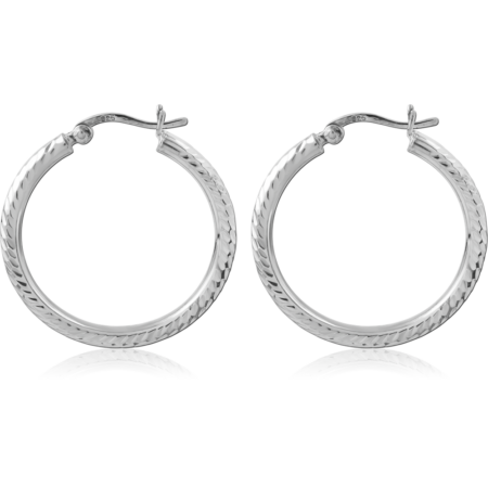 STERLING SILVER 925 PLATED HOOP EARRINGS