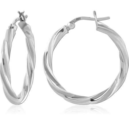STERLING SILVER 925 PLATED HOOP EARRINGS