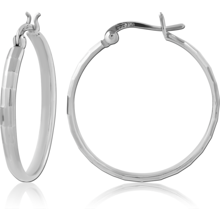 STERLING SILVER 925 PLATED HOOP EARRINGS