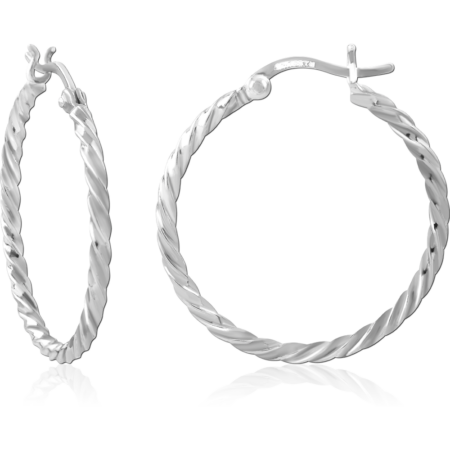 STERLING SILVER 925 PLATED HOOP EARRINGS