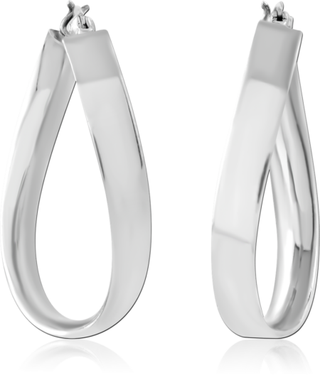 STERLING SILVER 925 PLATED HOOP EARRINGS