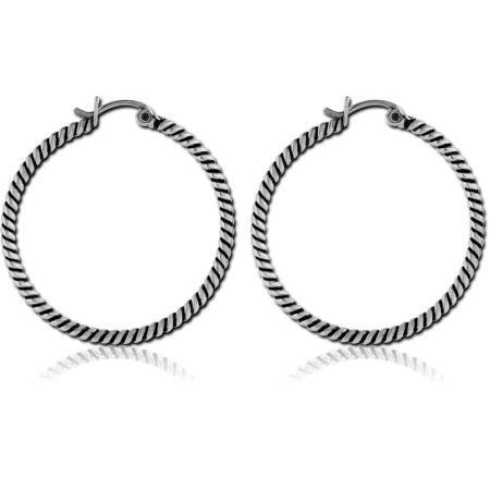 SURGICAL STEEL TWISTED WIRE EARRINGS