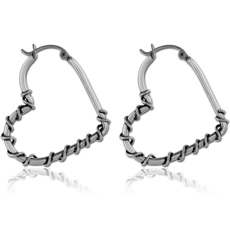 SURGICAL STEEL TWISTED WIRE EARRINGS