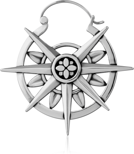 SURGICAL STEEL HOOP EARRING FOR TUNNEL