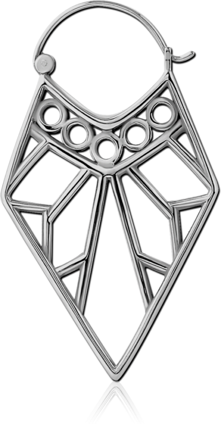 SURGICAL STEEL HOOP EARRING FOR TUNNEL