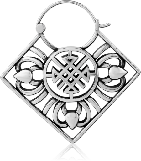 SURGICAL STEEL HOOP EARRING FOR TUNNEL