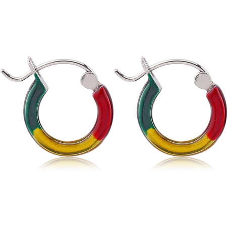 PAIR OF SURGICAL STEEL SQUARE WIRE EAR HOOPS