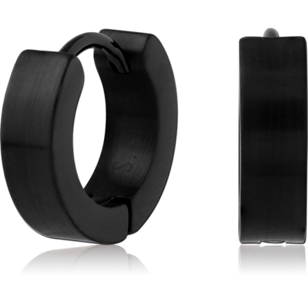 BLACK PVD COATED STAINLESS STEEL HUGGIES PAIR