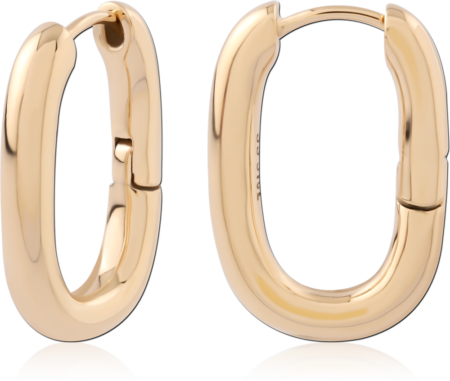 GOLD PVD 18K COATED SURGICAL STEEL HUGGIES PAIR