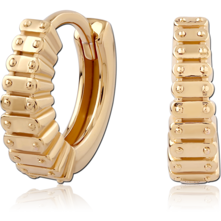 STERLING SILVER 925 18K GOLD PLATED HUGGIES PAIR