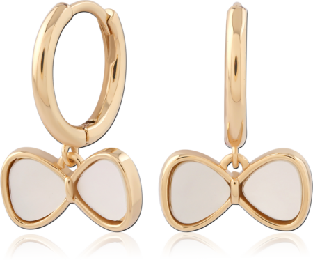 STERLING SILVER 925 GOLD PLATED 18K JEWELED HUGGIES PAIR