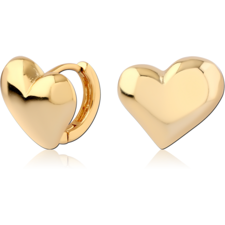 STERLING SILVER 925 GOLD PLATED 18K HUGGIES PAIR