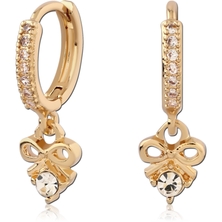 STERLING SILVER 925 GOLD PLATED 18K HUGGIES PAIR