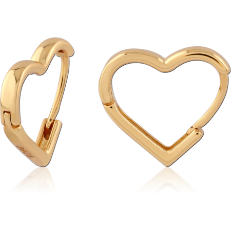 STERLING SILVER 925 GOLD PLATED 18K HUGGIES PAIR