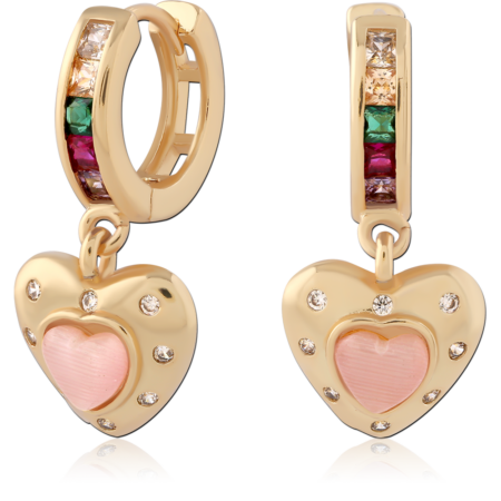 STERLING SILVER 925 GOLD PLATED 18K HUGGIES PAIR