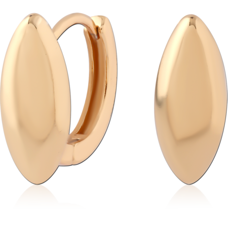 STERLING SILVER 925 GOLD PLATED 18K HUGGIES PAIR