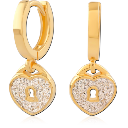 STERLING SILVER 925 GOLD PLATED 18K HUGGIES PAIR