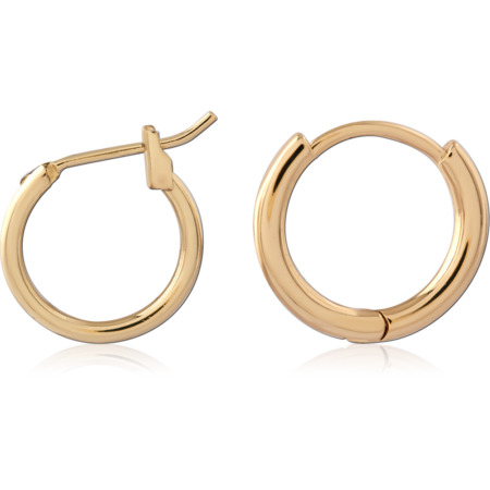 STERLING SILVER 925 GOLD PLATED 18K HUGGIES PAIR