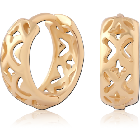 STERLING SILVER 925 GOLD PLATED 18K HUGGIES PAIR