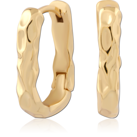 STERLING SILVER 925 18K GOLD PLATED HUGGIES PAIR