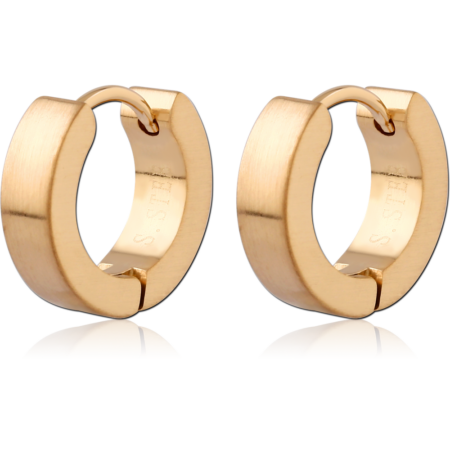 GOLD PVD 18K COATED STAINLESS STEEL HUGGIES PAIR