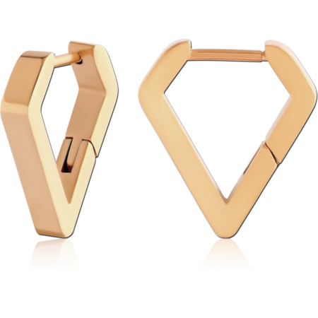 GOLD PVD 18K COATED SURGICAL STEEL HUGGIES PAIR