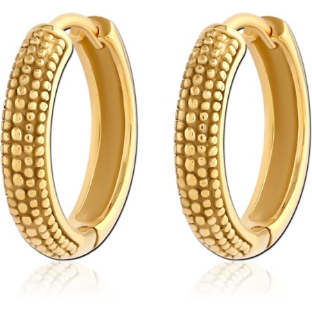 GOLD PVD COATED SURGICAL STEEL HUGGIES PAIR