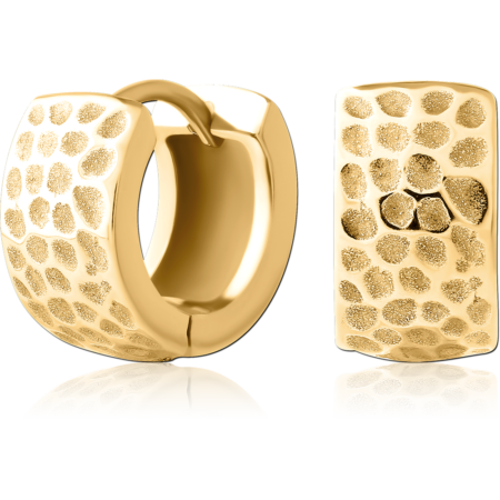 GOLD PVD COATED SURGICAL STEEL HUGGIES PAIR