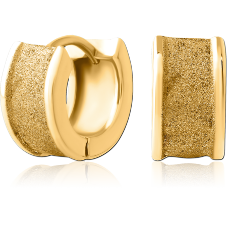 GOLD PVD COATED SURGICAL STEEL HUGGIES PAIR