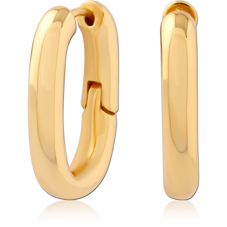 STERLING SILVER 925 GOLD PLATED HUGGIES PAIR